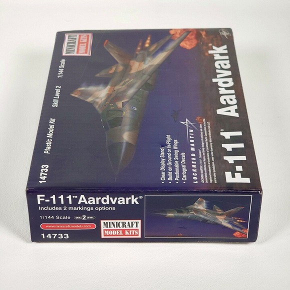 Minicraft F-111 Aardvark 1:144 Scale Plastic Model Kit 14733 New in Open Box - Picture 3 of 6